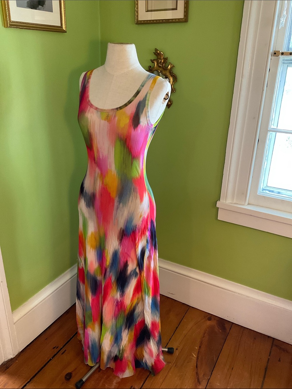 FUZZI Women's Tie-Dye Print Long Dress Size S In Multi